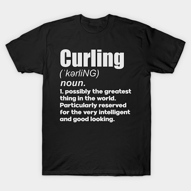 Curling coach girl player gift T-Shirt by SerenityByAlex